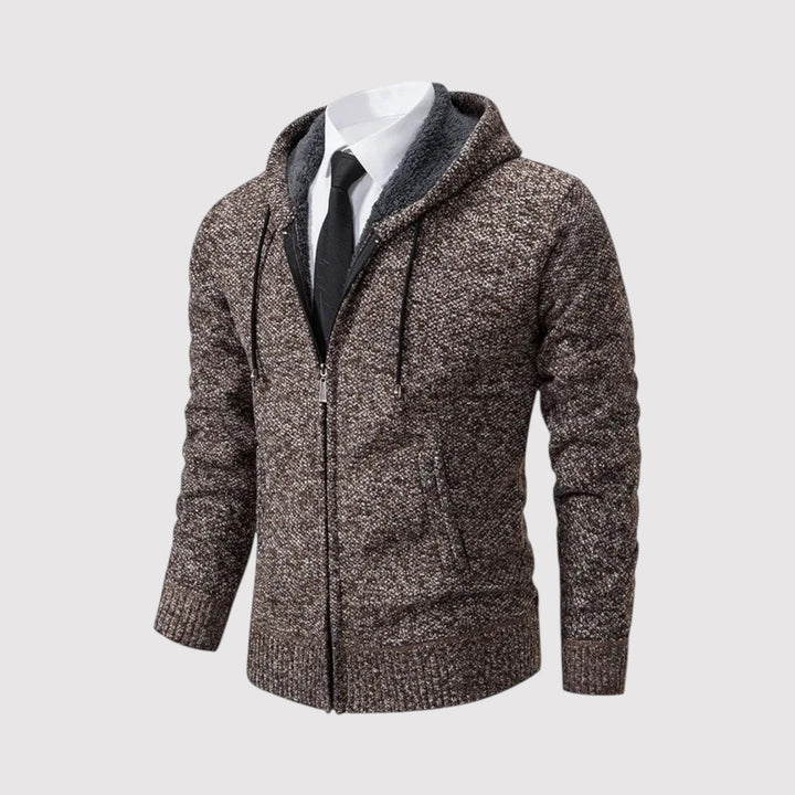 Markus Berlin Herren Strickpullover mit Reißverschluss, Vorderansicht