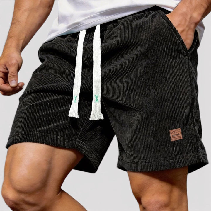 Markus Berlin Herren Gerippte Shorts, Vorderansicht