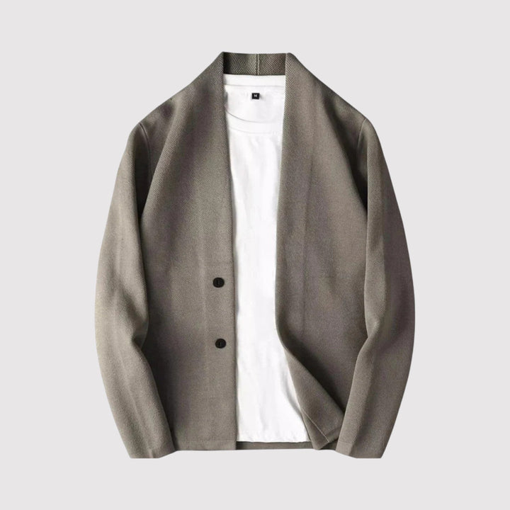 Markus Berlin Herren Taillierte Strickjacke, Vorderansicht