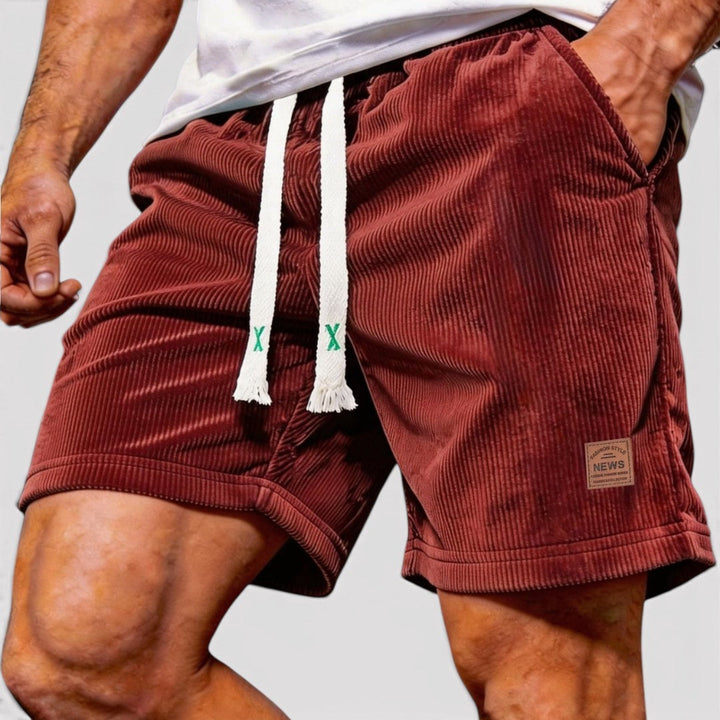 Markus Berlin Herren Gerippte Shorts, Vorderansicht