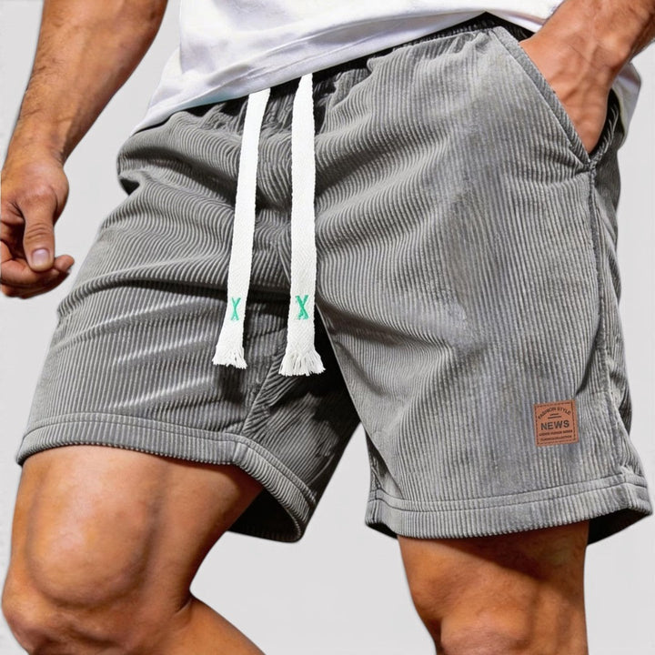 Markus Berlin Herren Gerippte Shorts, Vorderansicht