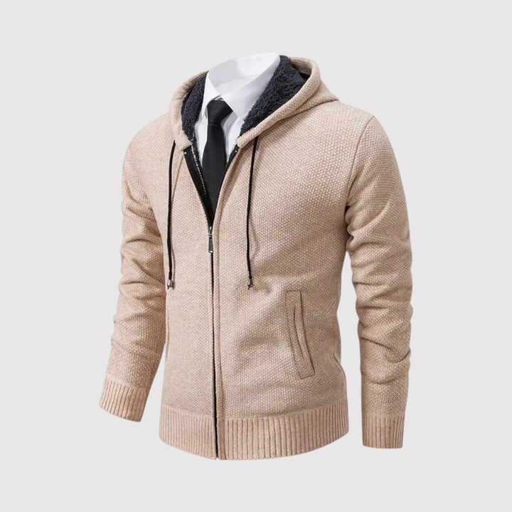 Markus Berlin Herren Strickpullover mit Reißverschluss, Vorderansicht