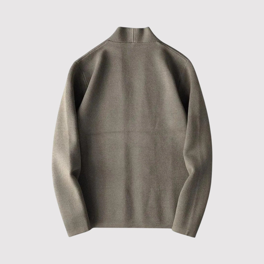 Markus Berlin Herren Taillierte Strickjacke, Vorderansicht