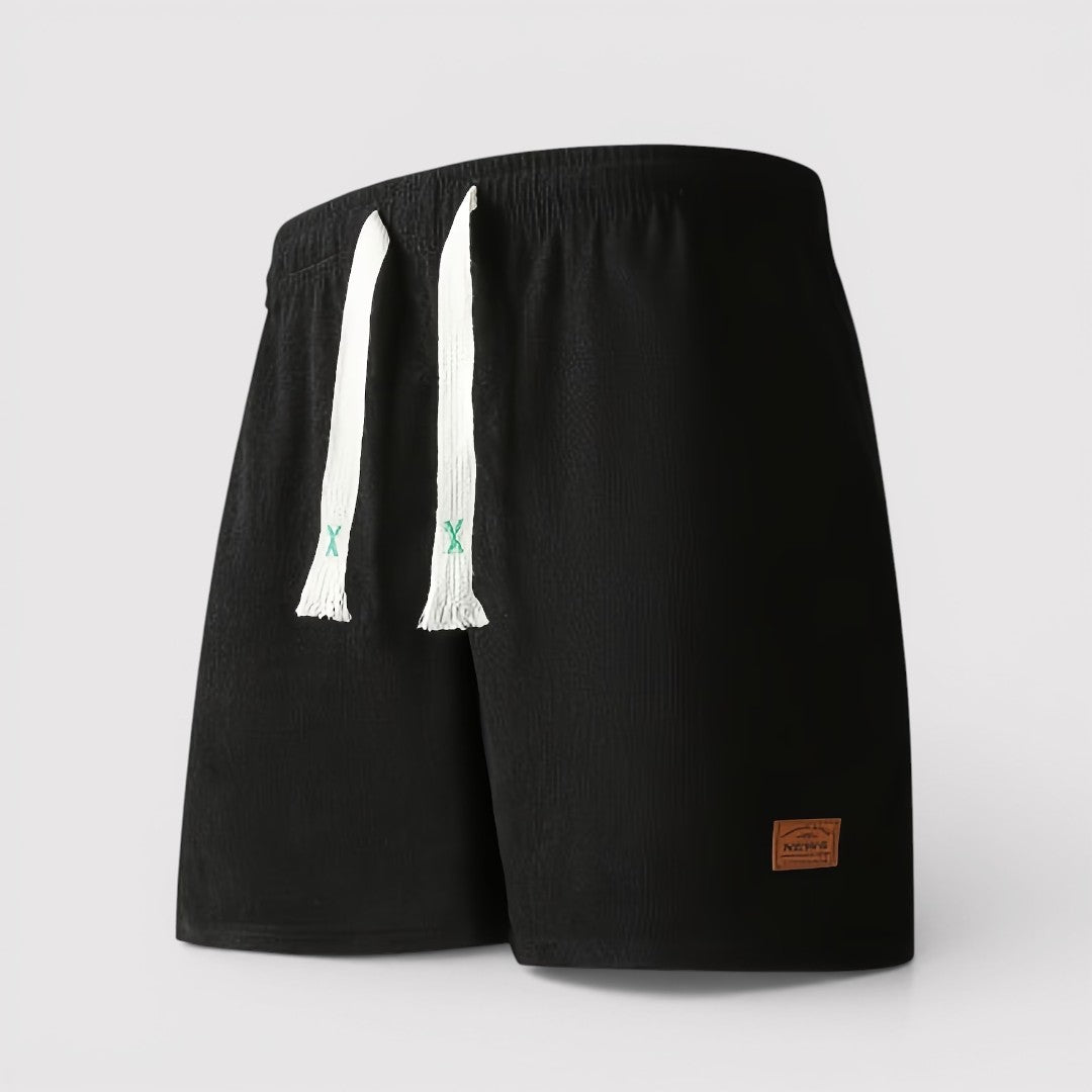 Markus Berlin Herren Gerippte Shorts, Vorderansicht