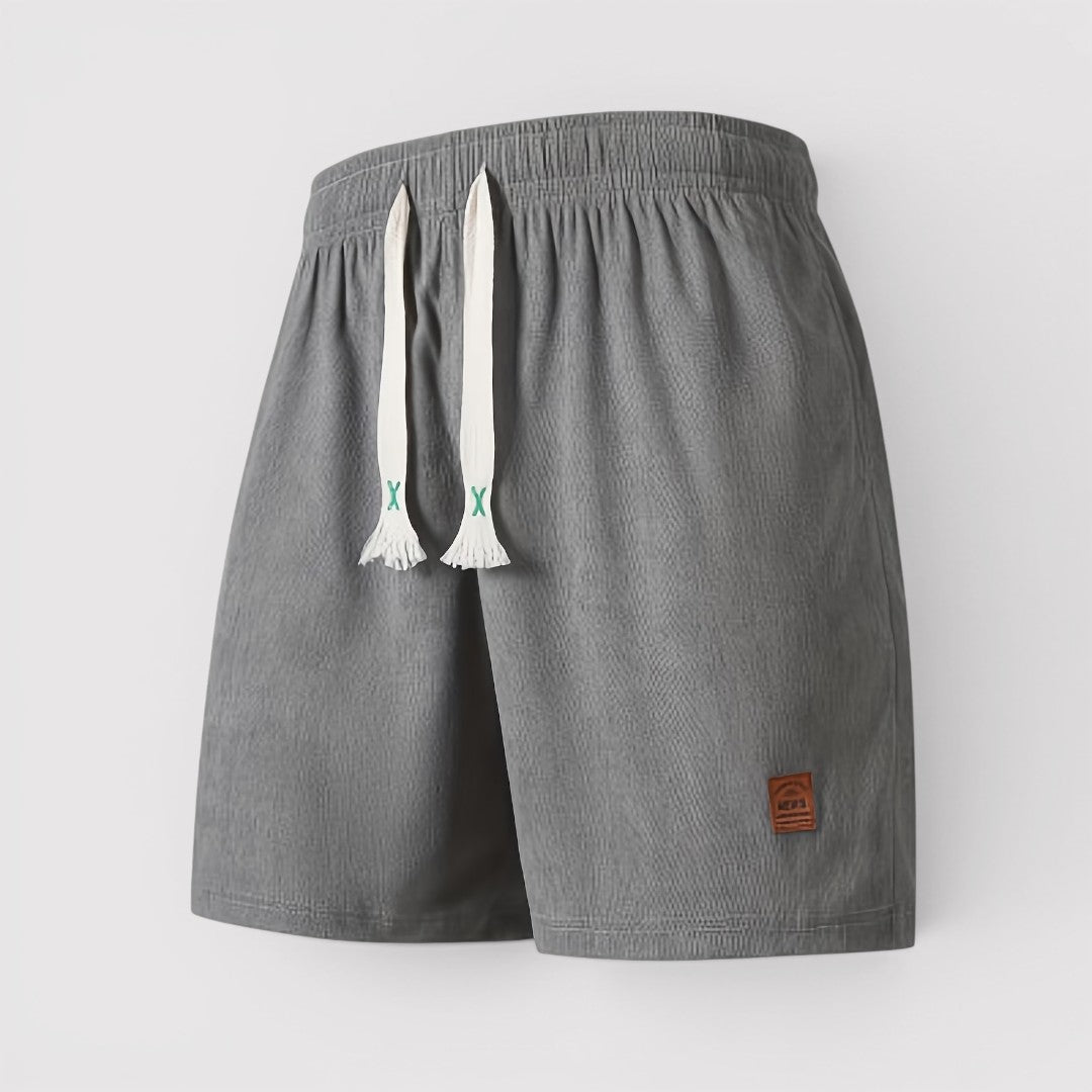 Markus Berlin Herren Gerippte Shorts, Vorderansicht