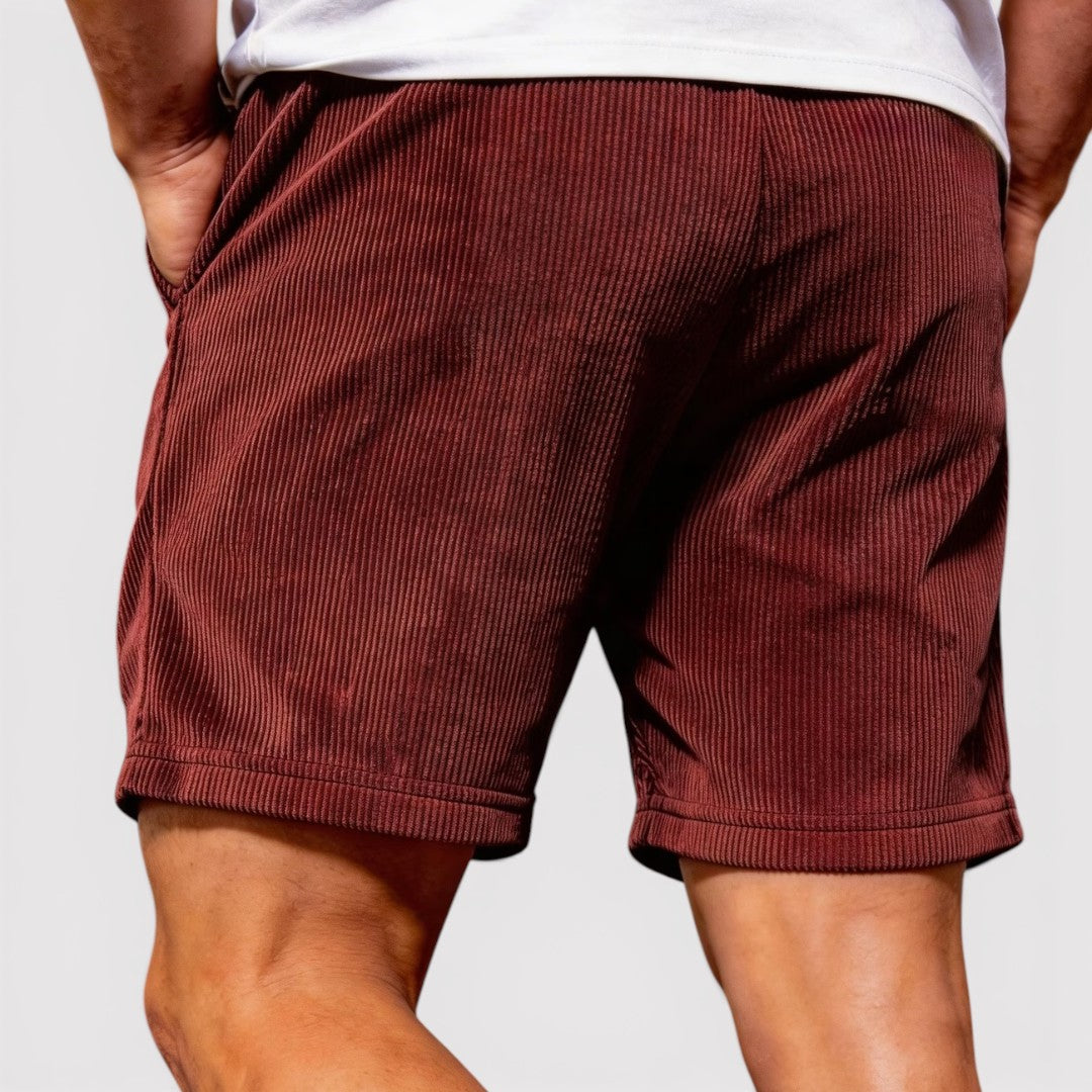 Markus Berlin Herren Gerippte Shorts, Vorderansicht