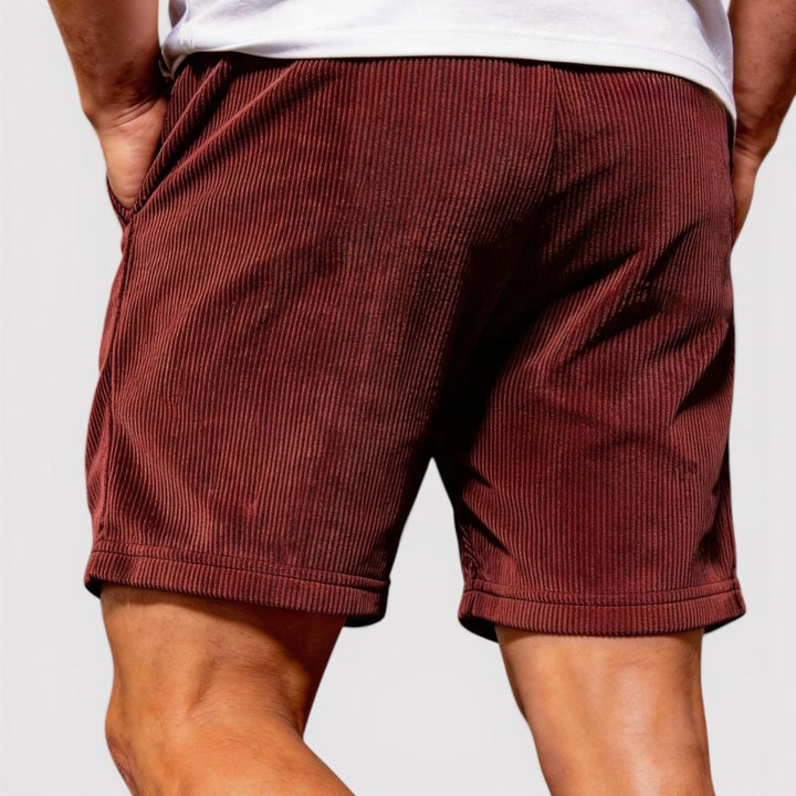 Markus Berlin Herren Gerippte Shorts, Vorderansicht