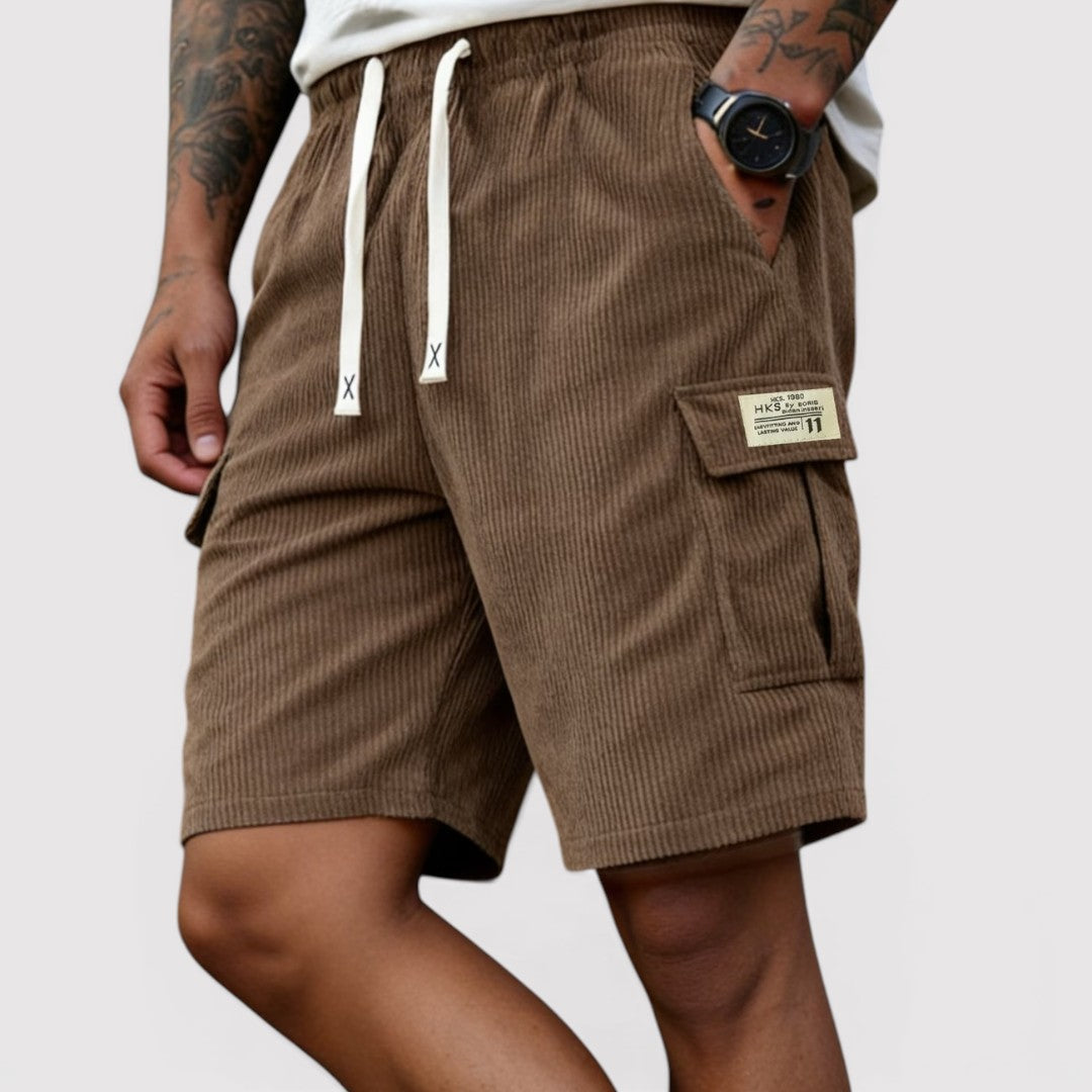 Markus Berlin Herren Rippstrick-Shorts, Vorderansicht