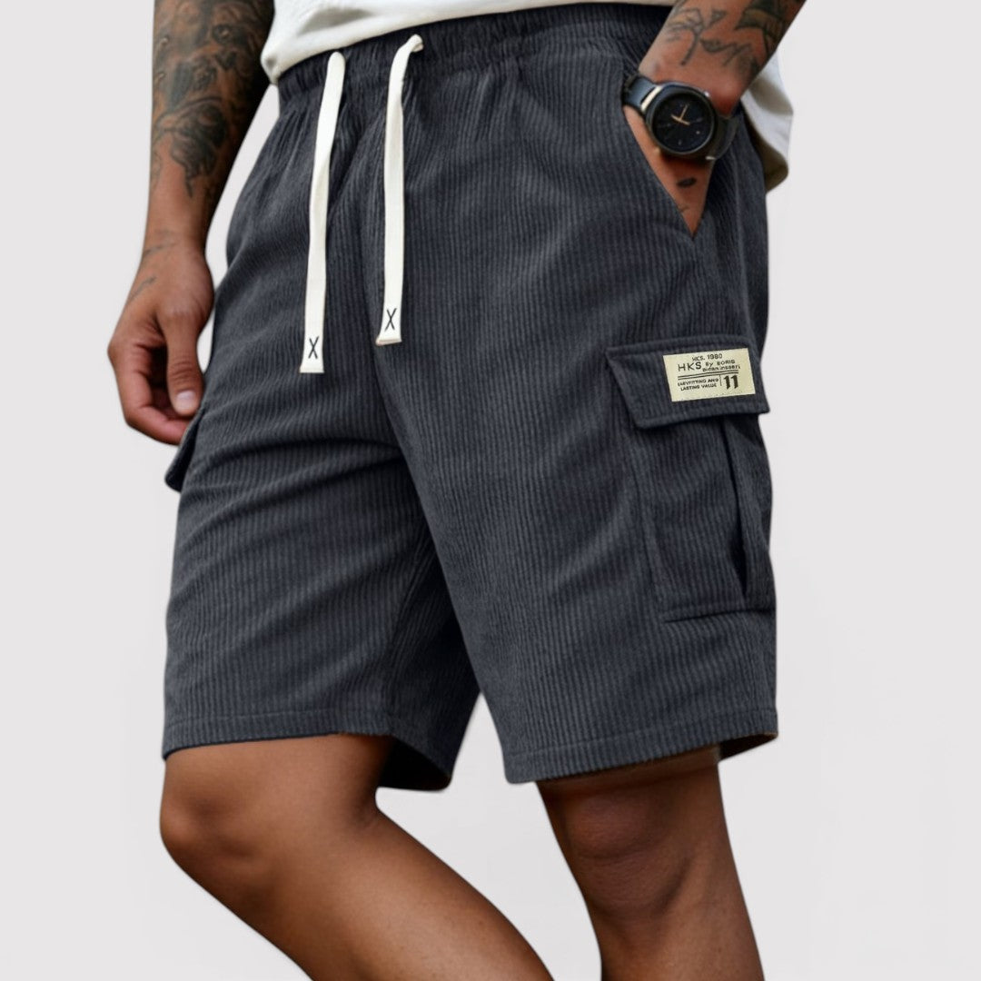 Markus Berlin Herren Rippstrick-Shorts, Vorderansicht