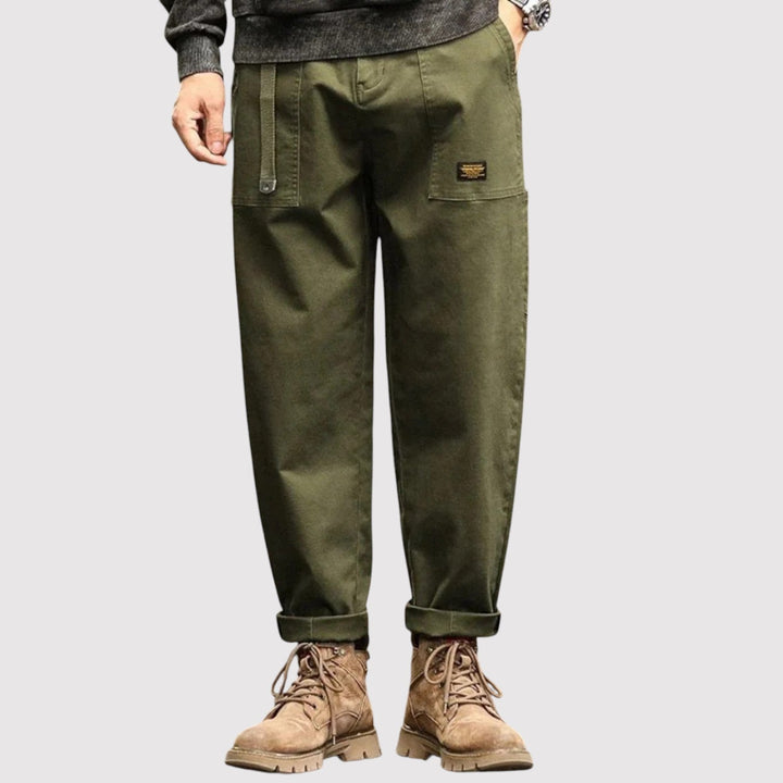 Markus Berlin Herren Cargohose in gerader Silhouette, Vorderansicht