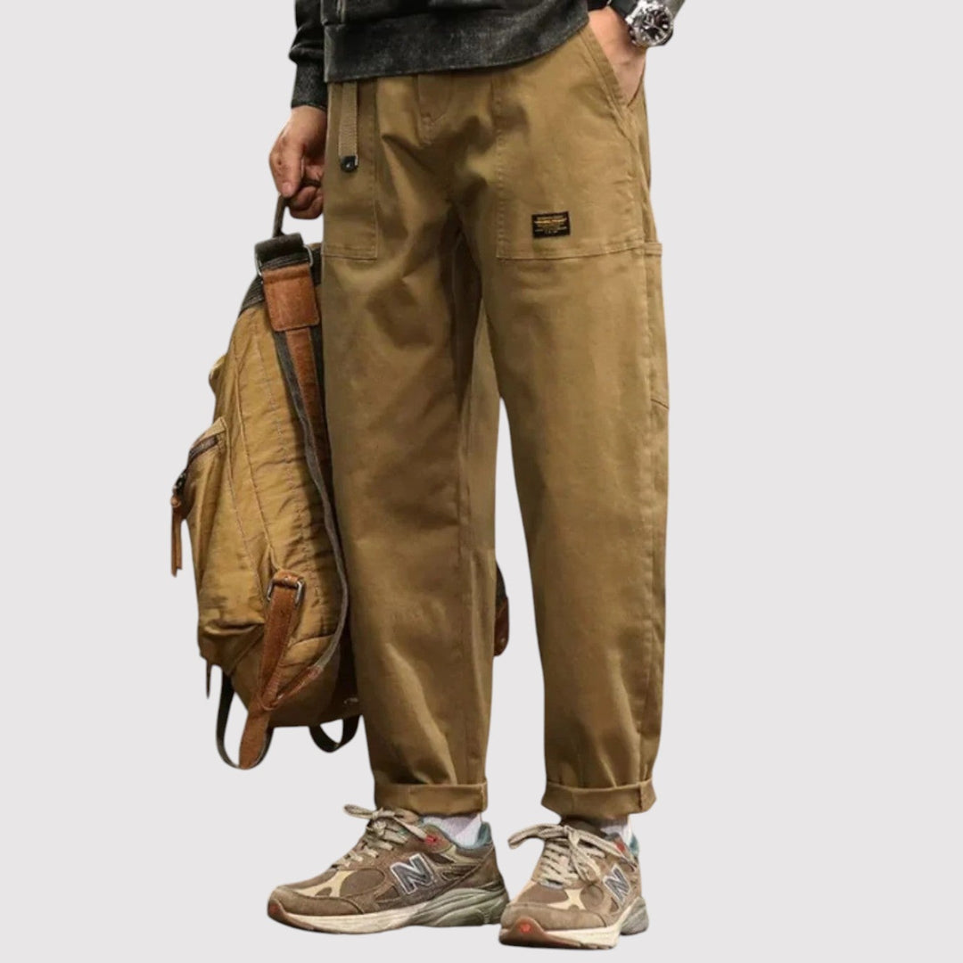 Markus Berlin Herren Cargohose in gerader Silhouette, Vorderansicht