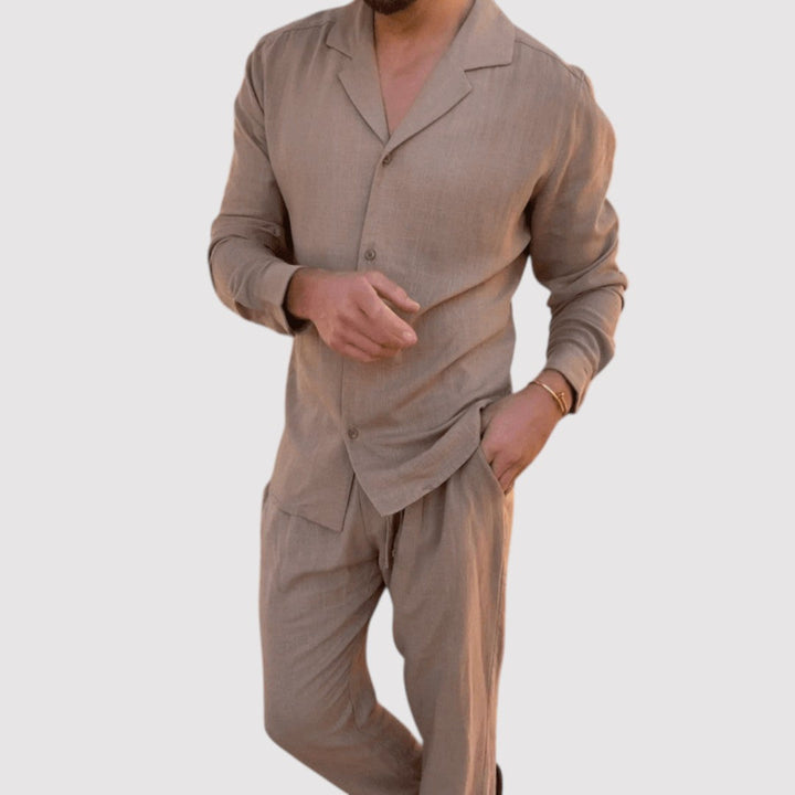 Markus Berlin Herren Set aus Hemd und Hose, Vorderansicht