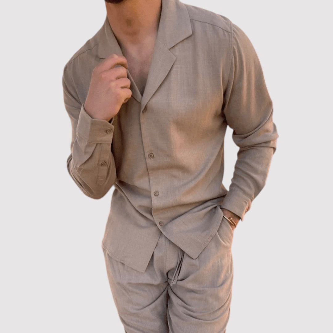 Markus Berlin Herren Set aus Hemd und Hose, Vorderansicht