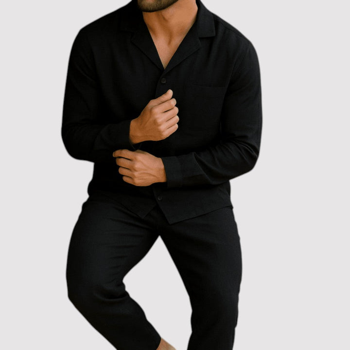 Markus Berlin Herren Set aus Hemd und Hose, Vorderansicht