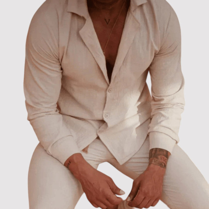 Markus Berlin Herren Set aus Hemd und Hose, Vorderansicht