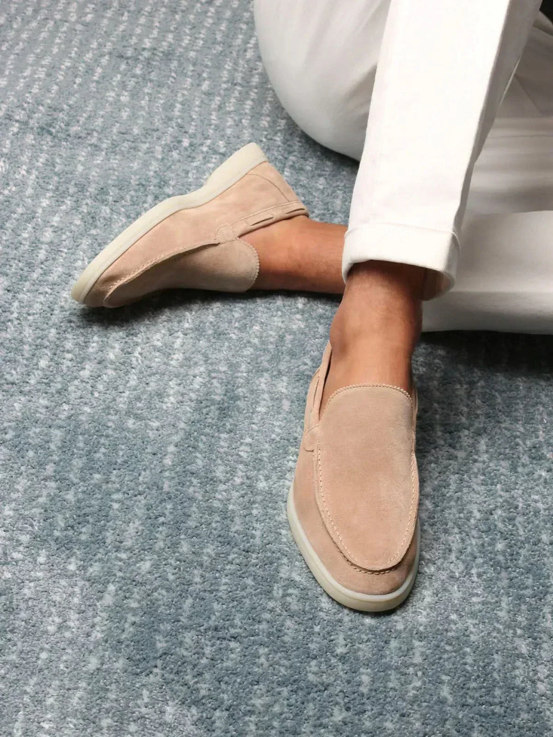 Markus Berlin Herren Loafer Beige, Vorderansicht