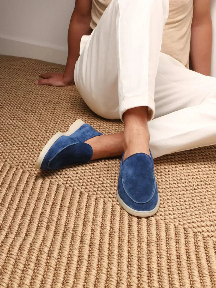 Markus Berlin Herren Loafer Beerenblau, Vorderansicht