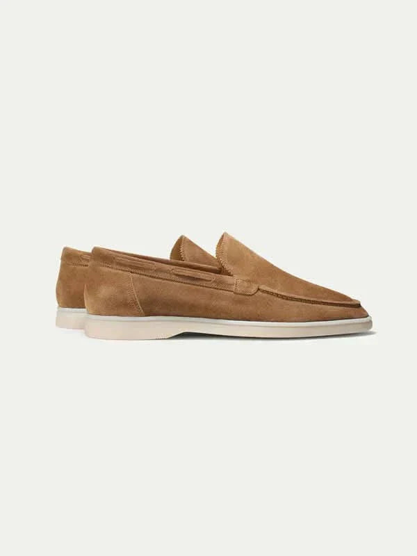Markus Berlin Herren Loafer Sandbeige, Vorderansicht