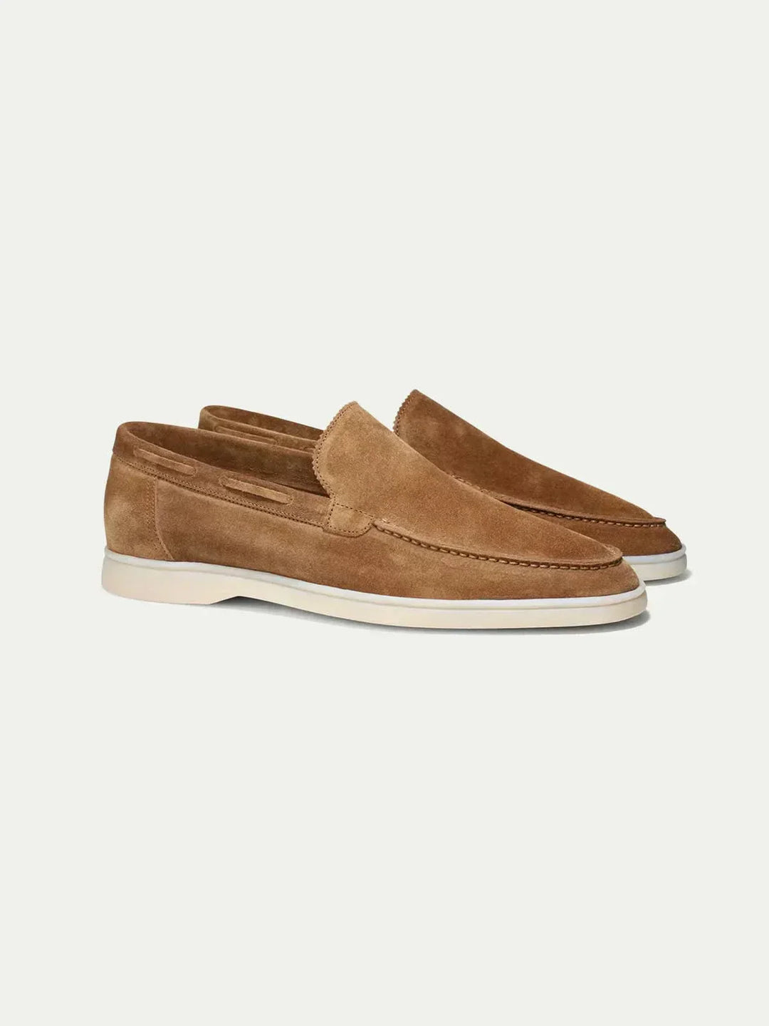 Markus Berlin Herren Loafer Sandbeige, Vorderansicht