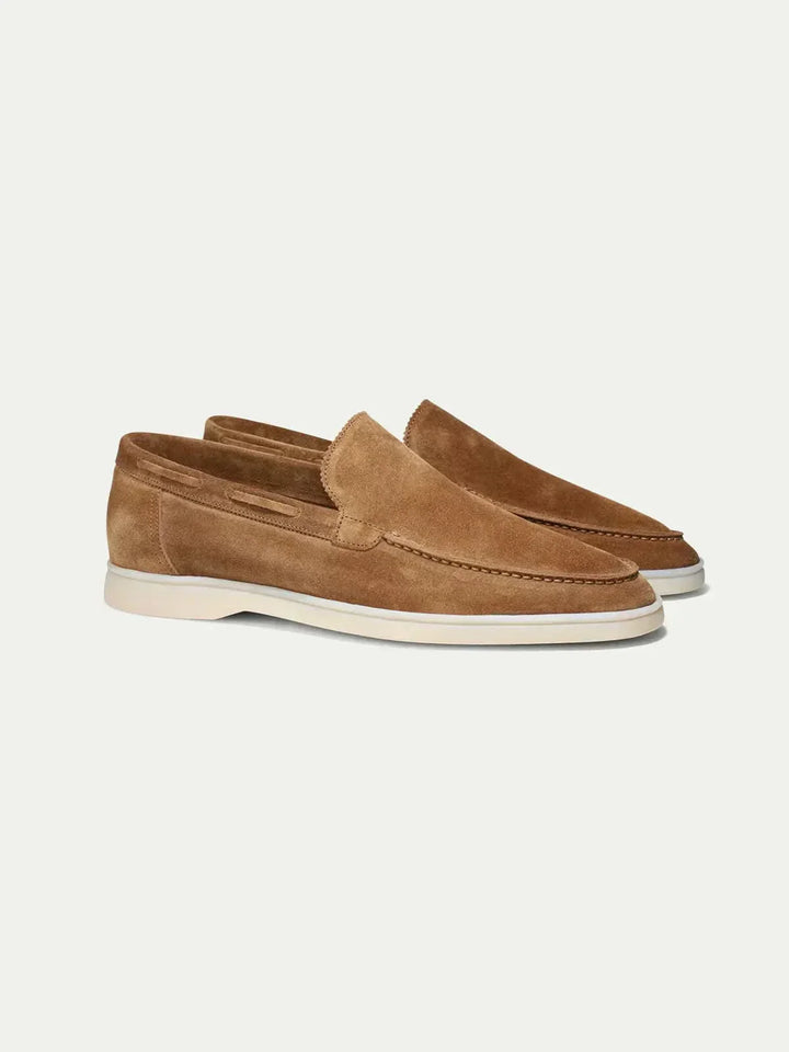 Markus Berlin Herren Loafer Sandbeige, Vorderansicht