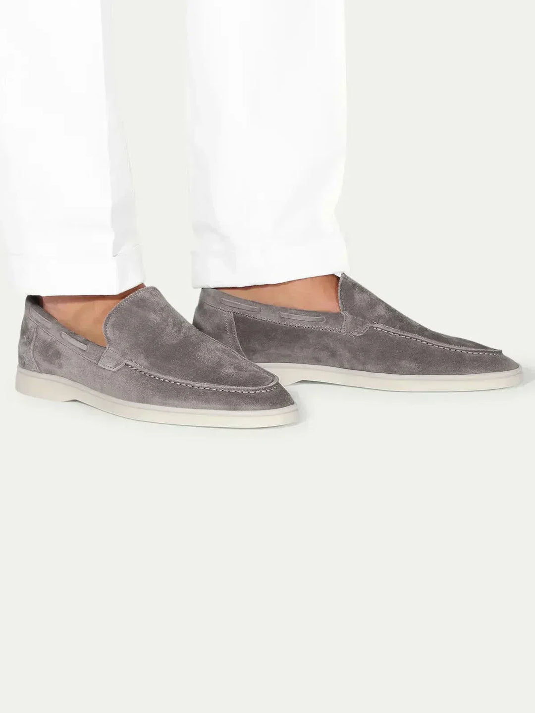 Markus Berlin Herren Loafer Grau, Vorderansicht