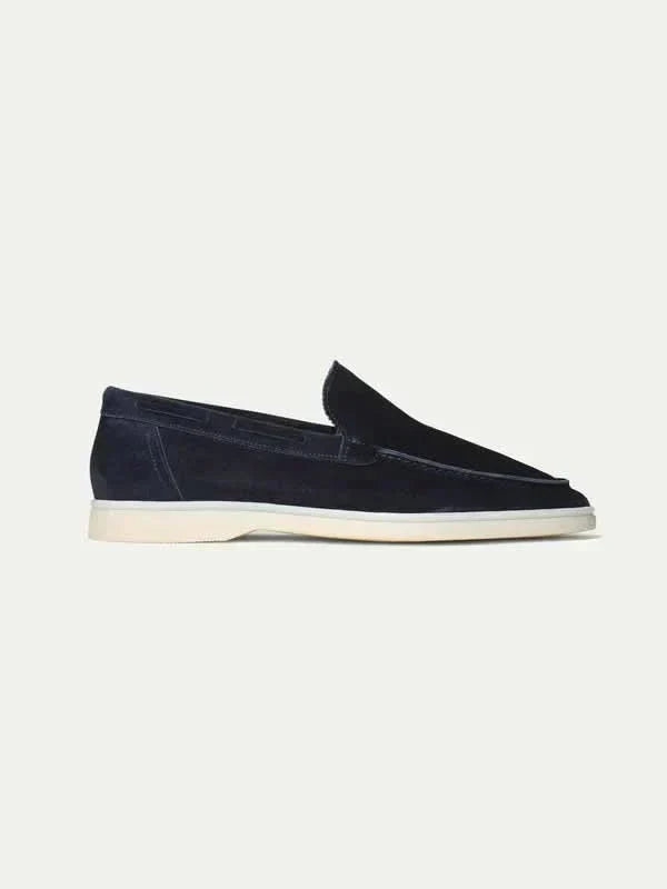 Markus Berlin Herren Loafer Marineblau, Vorderansicht