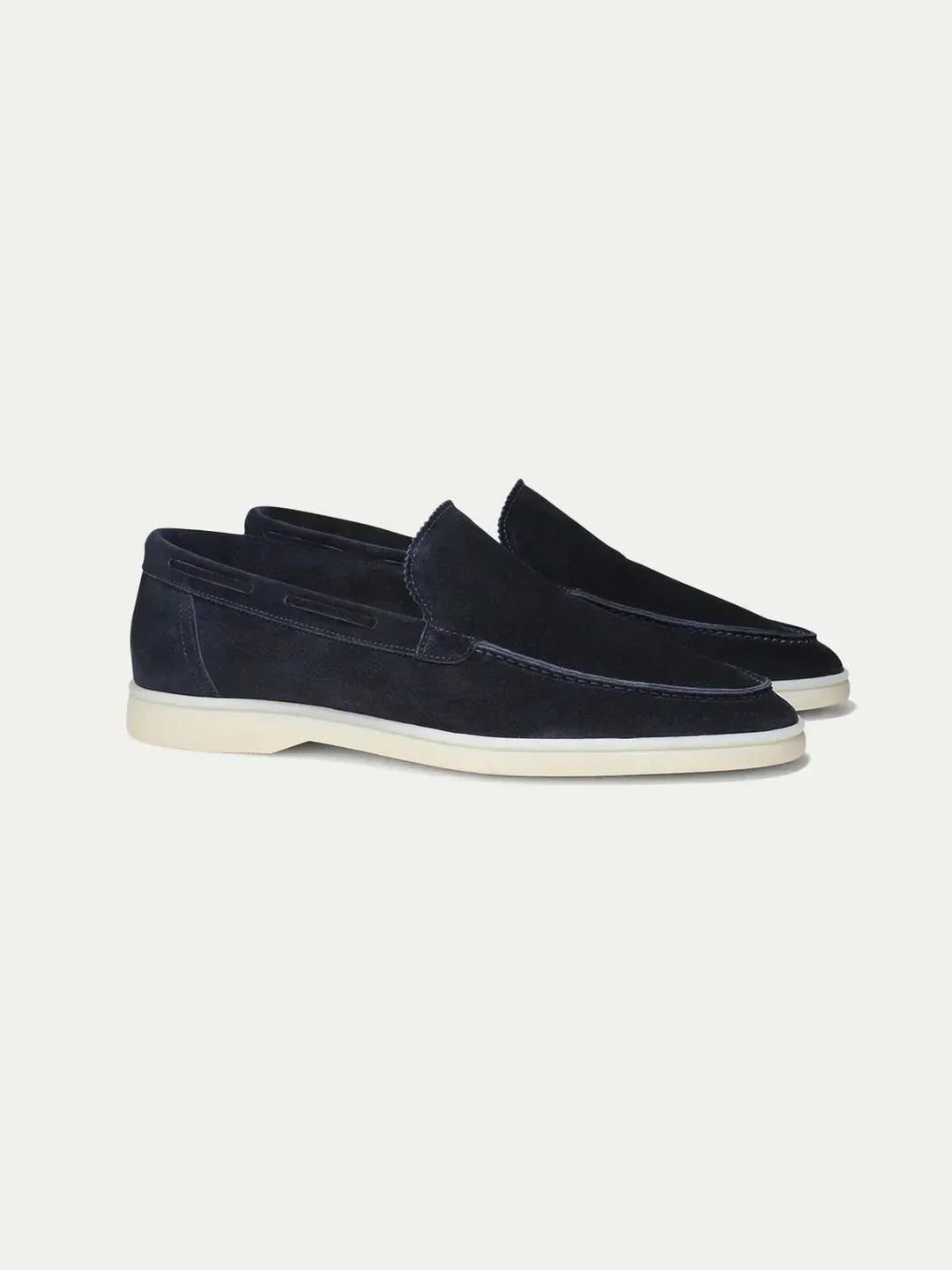Markus Berlin Herren Loafer Marineblau, Vorderansicht