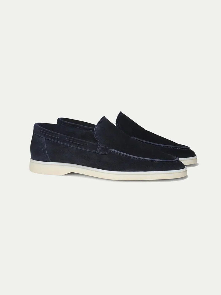 Markus Berlin Herren Loafer Marineblau, Vorderansicht