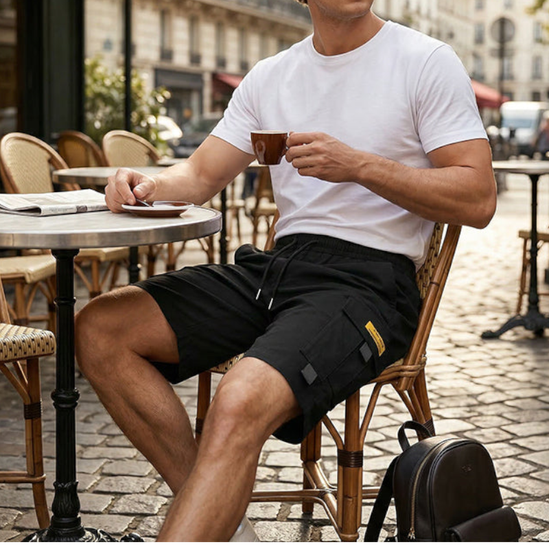Markus Berlin Herren Cargo-Shorts, Vorderansicht