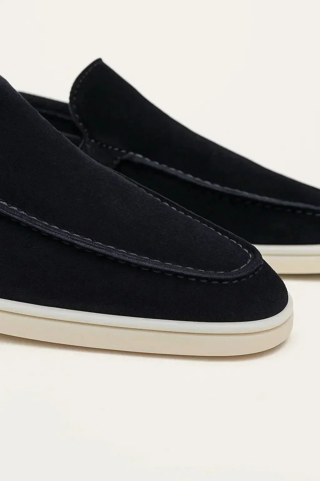 Markus Berlin Herren Loafer Marineblau, Vorderansicht
