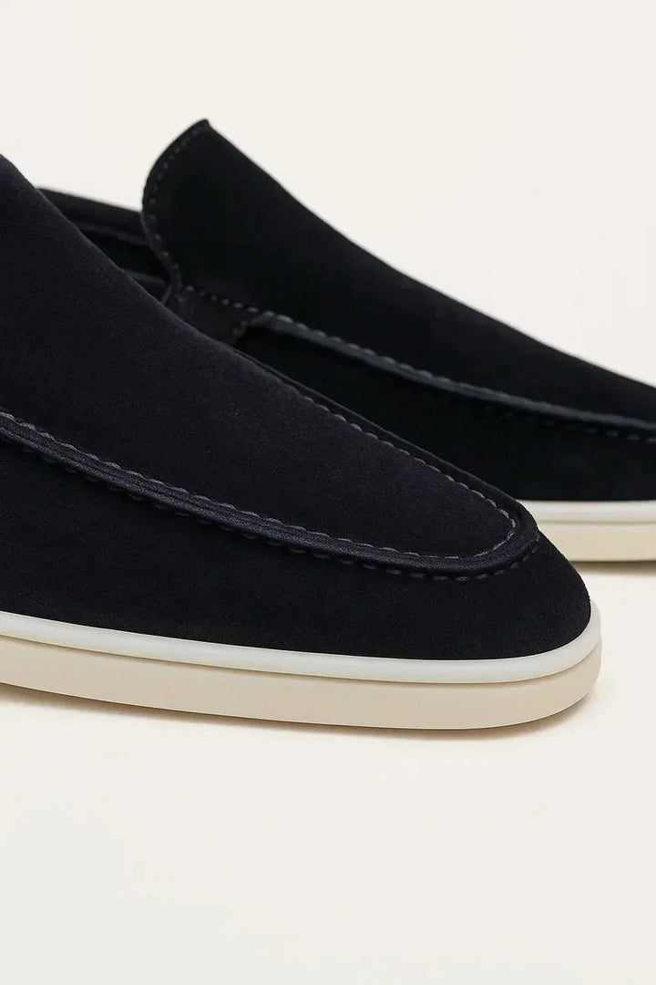 Markus Berlin Herren Loafer Marineblau, Vorderansicht