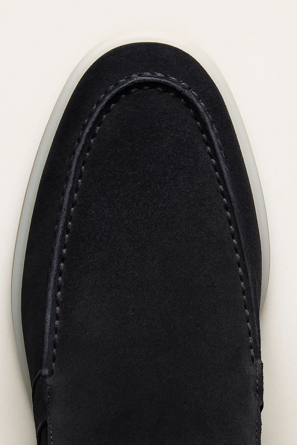Markus Berlin Herren Loafer Marineblau, Vorderansicht
