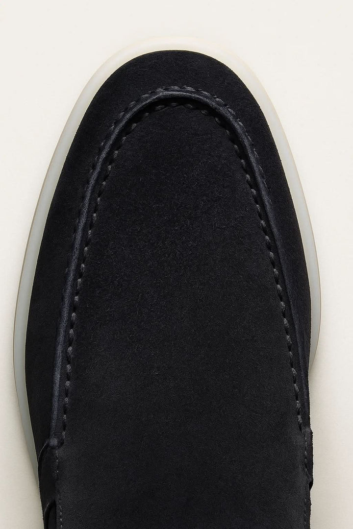 Markus Berlin Herren Loafer Marineblau, Vorderansicht