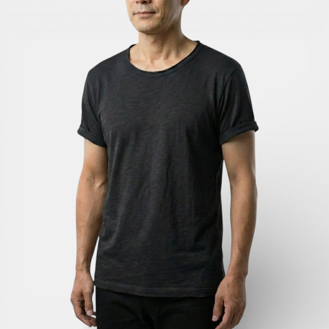 Markus Berlin Herren Basic-T-Shirt mit Rundhals, Vorderansicht