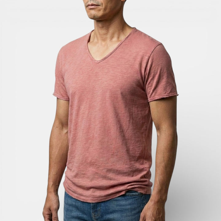 Markus Berlin Herren Doppelpack-T-Shirt mit V-Ausschnitt, Vorderansicht