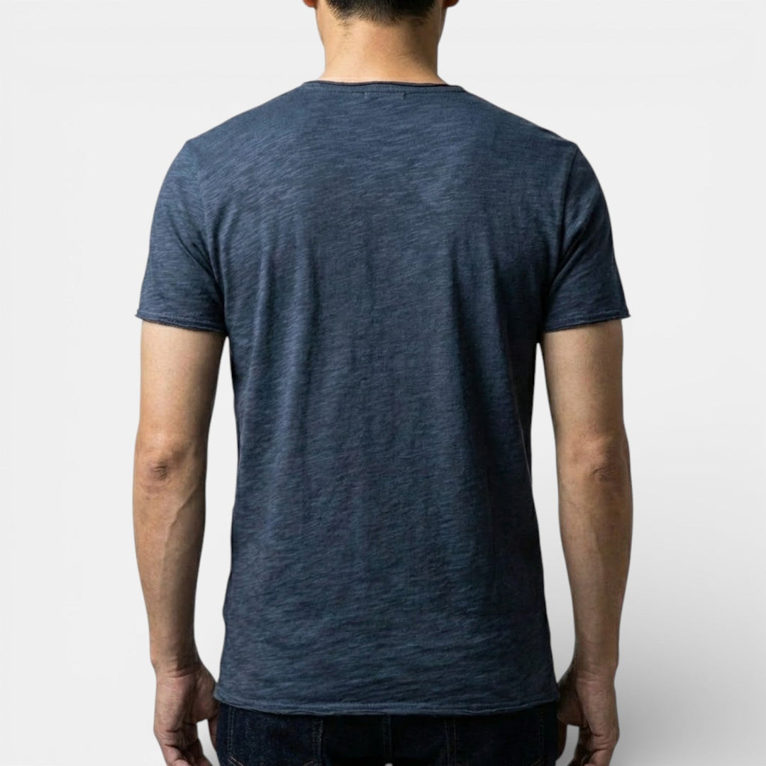 Markus Berlin Herren Doppelpack-T-Shirt mit V-Ausschnitt, Vorderansicht