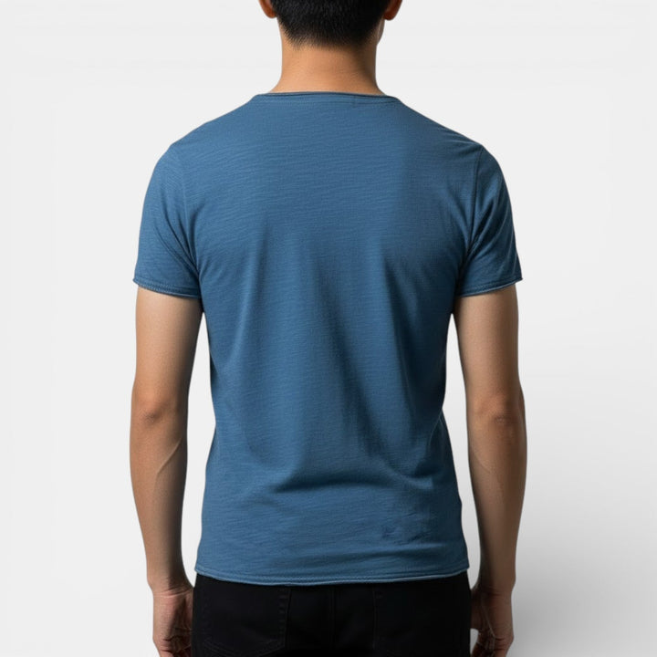 Markus Berlin Herren Doppelpack-T-Shirt mit V-Ausschnitt, Vorderansicht