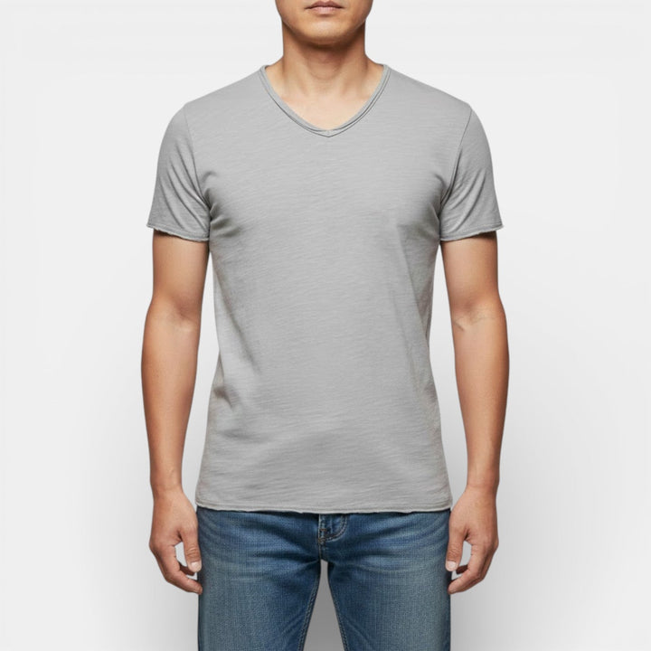 Markus Berlin Herren Doppelpack-T-Shirt mit V-Ausschnitt, Vorderansicht