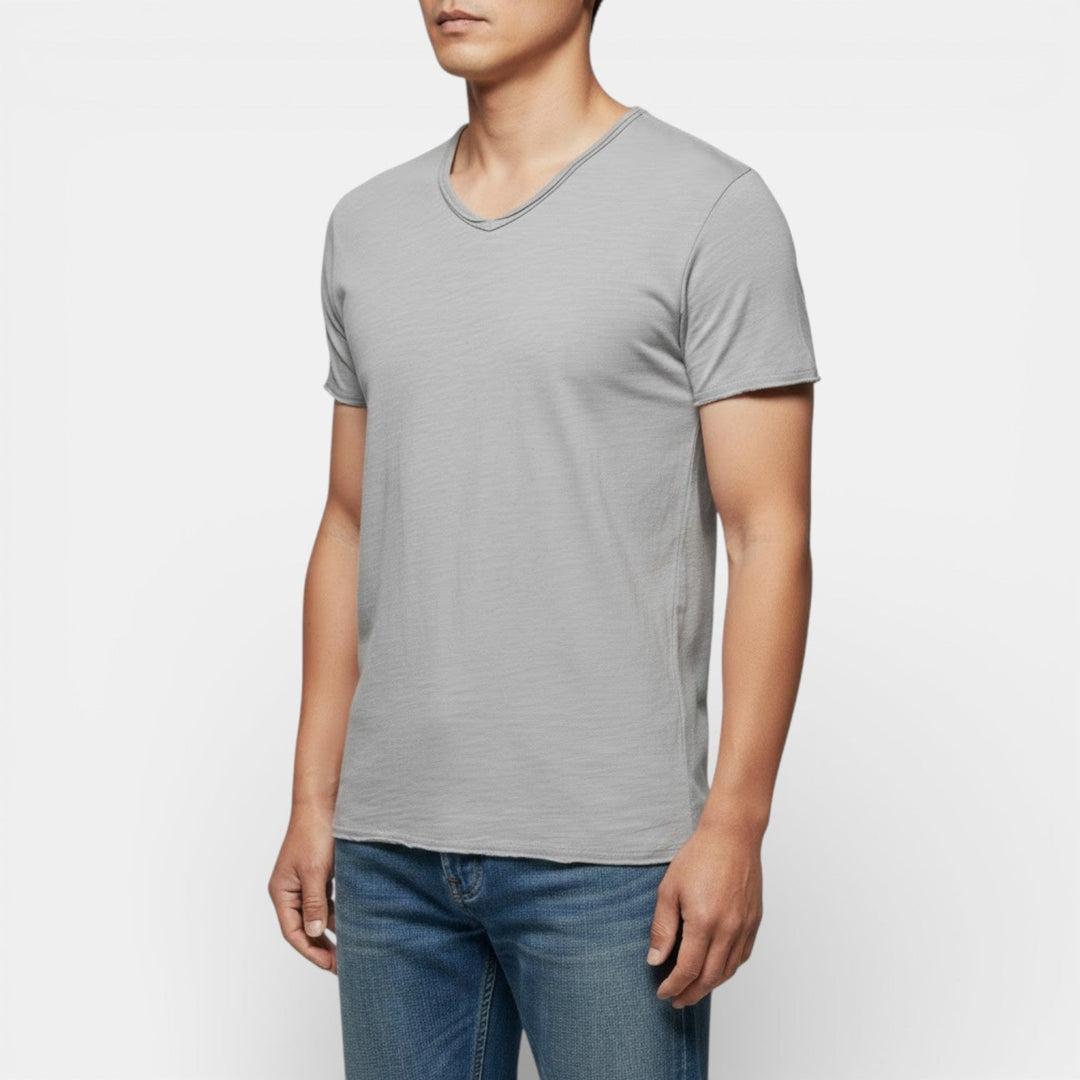 Markus Berlin Herren Doppelpack-T-Shirt mit V-Ausschnitt, Vorderansicht