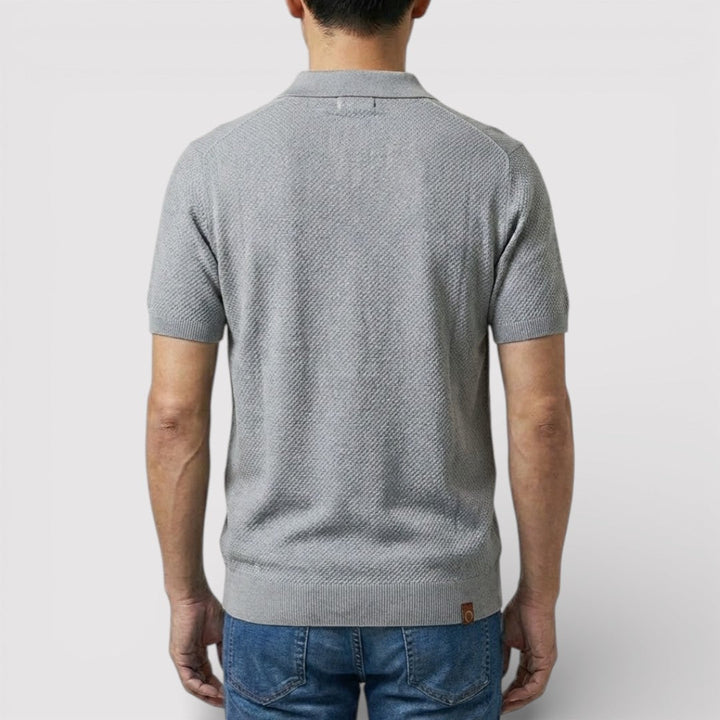 Markus Berlin Herren Poloshirt ohne Knopfleiste, Vorderansicht