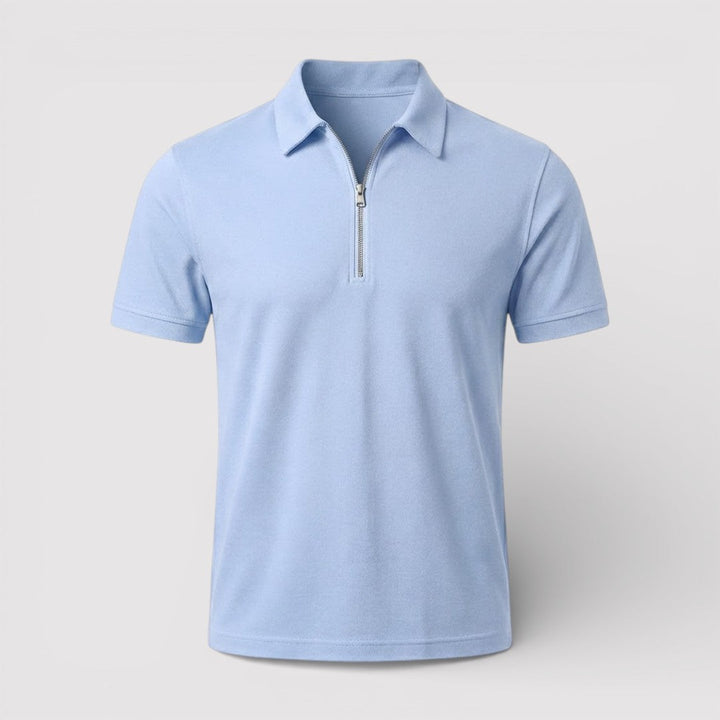 Markus Berlin Herren Zip-Poloshirt, Vorderansicht