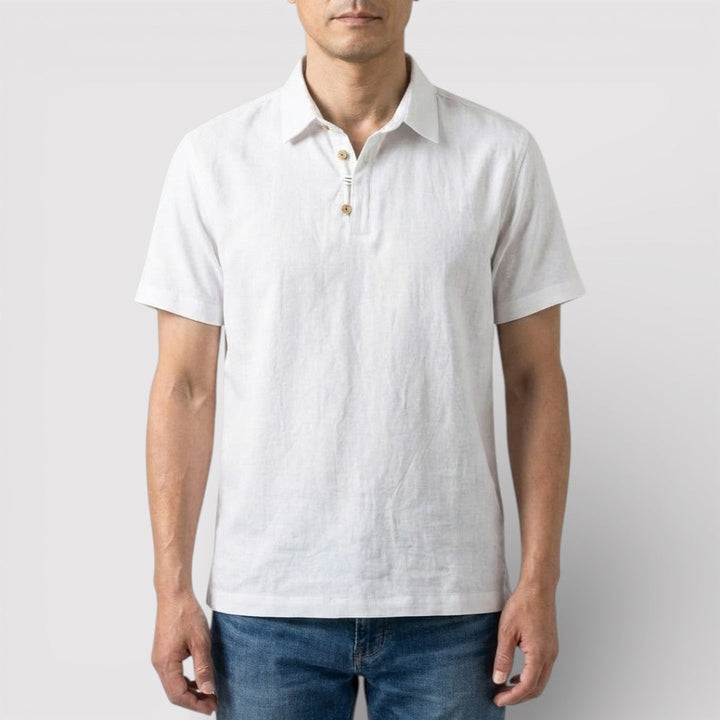 Markus Berlin Herren Poloshirt mit Dreiknopfleiste, Vorderansicht