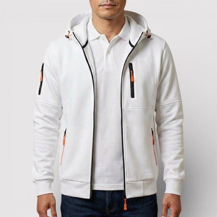 Markus Berlin Herren Zip-Hoodie mit Kapuze, Vorderansicht
