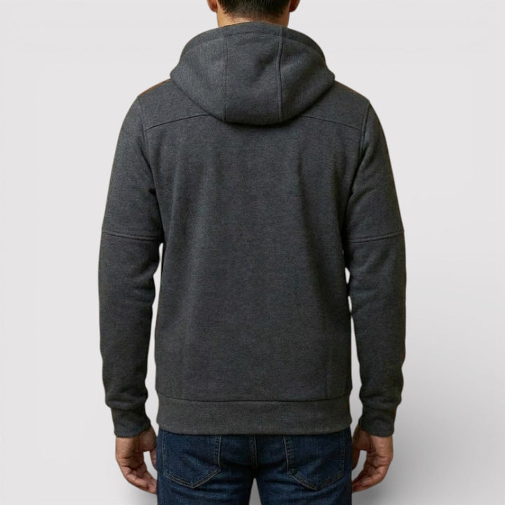 Markus Berlin Herren Zip-Hoodie mit Kapuze, Vorderansicht