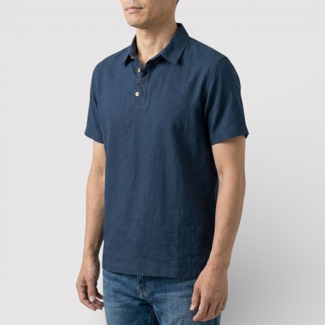 Markus Berlin Herren Poloshirt mit Dreiknopfleiste, Vorderansicht