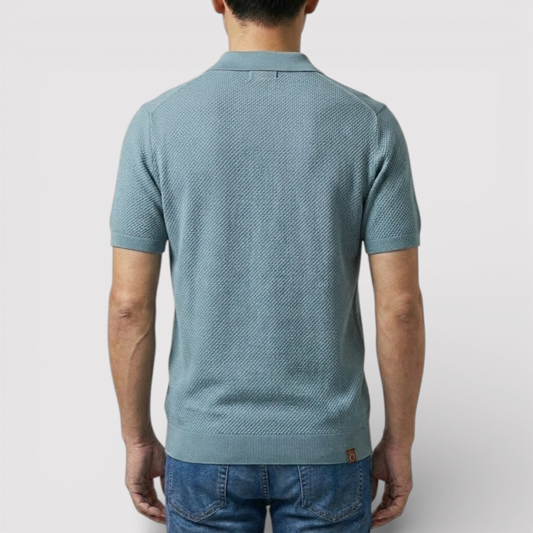 Markus Berlin Herren Poloshirt ohne Knopfleiste, Vorderansicht