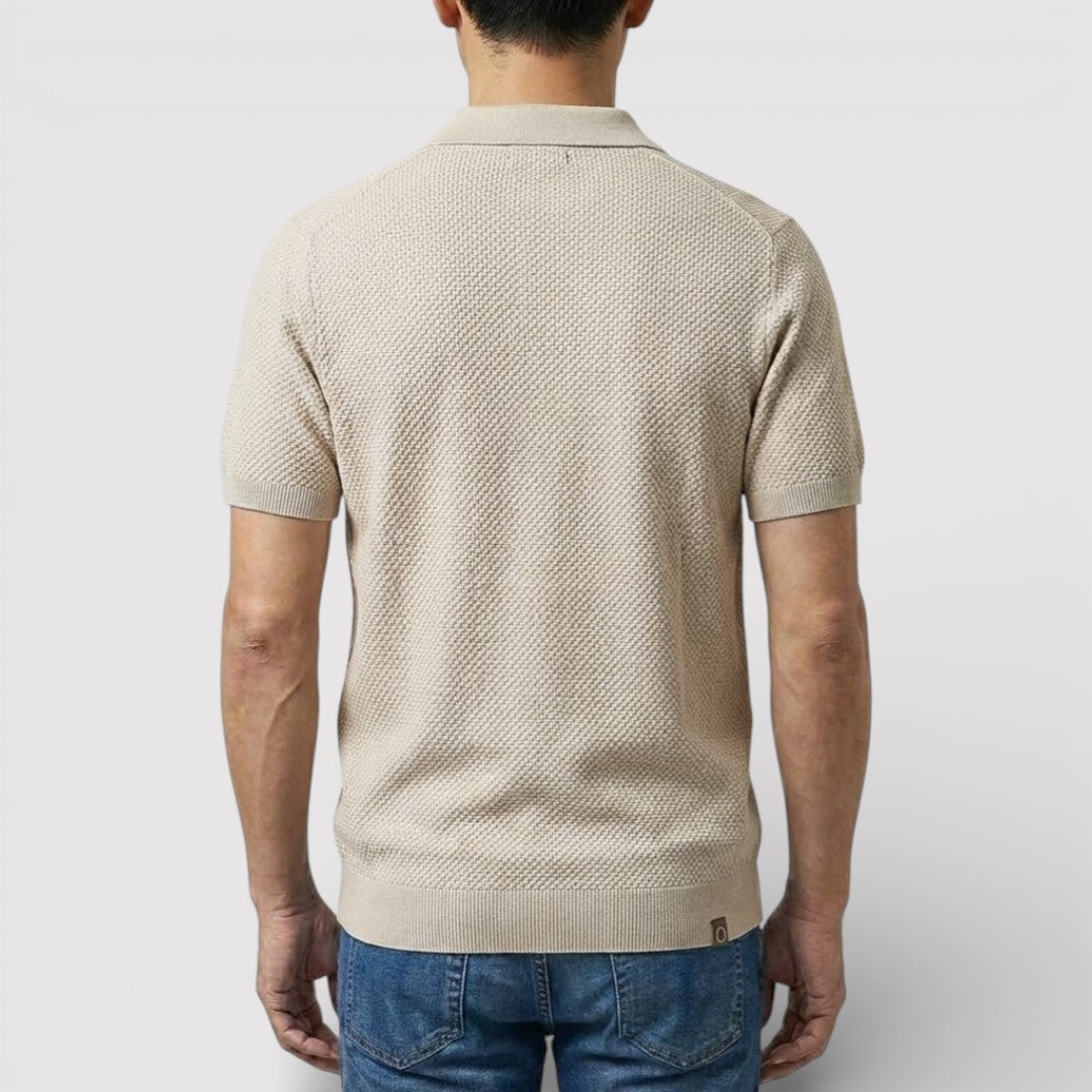 Markus Berlin Herren Poloshirt ohne Knopfleiste, Vorderansicht