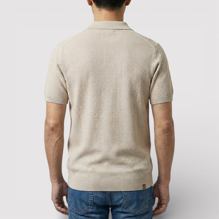 Markus Berlin Herren Poloshirt ohne Knopfleiste, Vorderansicht