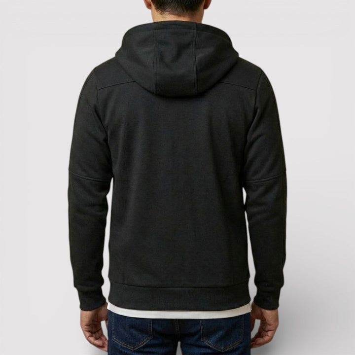 Markus Berlin Herren Zip-Hoodie mit Kapuze, Vorderansicht