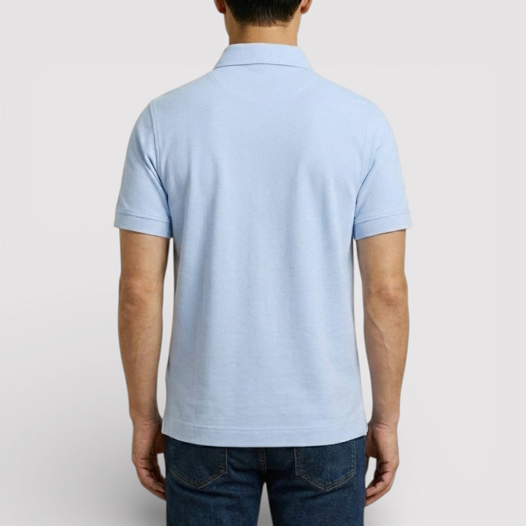 Markus Berlin Herren Zip-Poloshirt, Vorderansicht